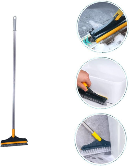 Long Handle 120� Rotating Bathroom/Kitchen/Multifunctional Cleaning Brush with Wiper 2 in 1 Tiles