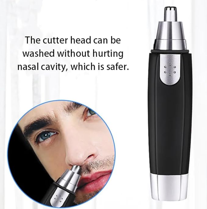 Nose Hair Trimmer Battery-Operated Ear and Nose Hair Trimmer Clipper Painless