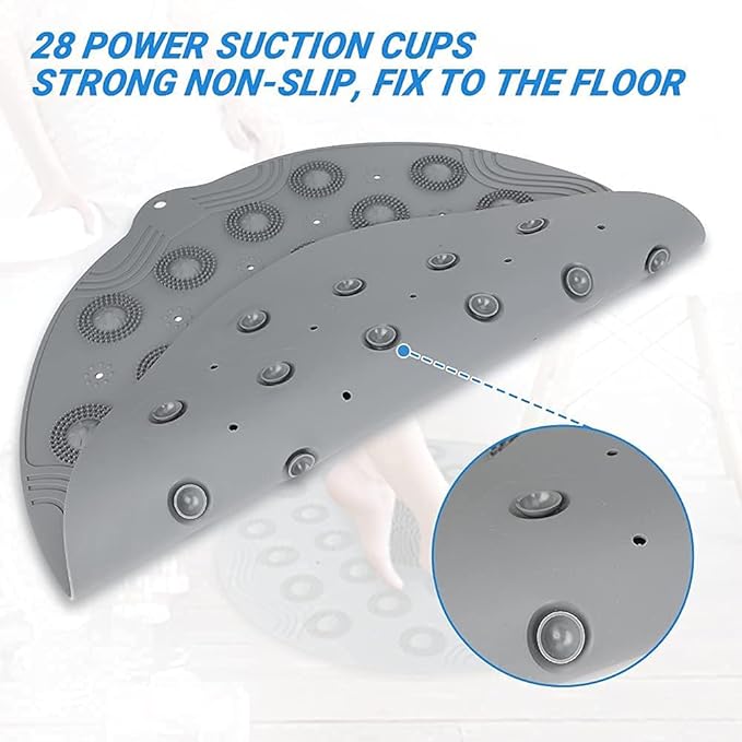 Shower Foot Cleaner Scrubber Foot Brush Massager Pad Non Slip Suction Cup Exfoliating Dead Skin Foot Mat for Shower (Pack of 2)