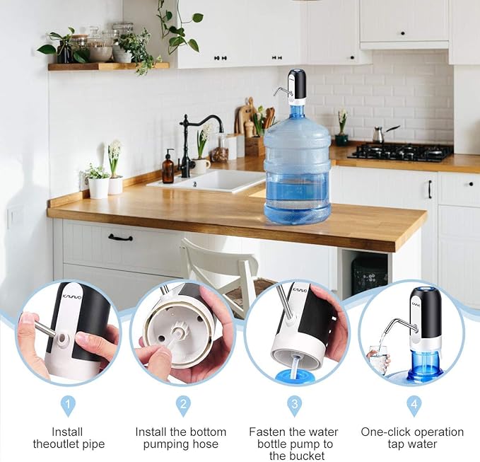 Automatic Wireless Water Bottle Can Dispenser Pump