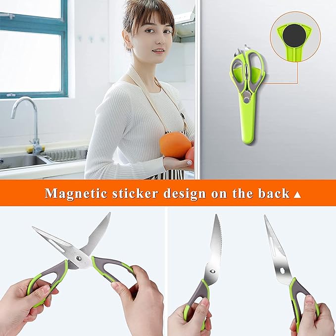 Household Scissors With Magnetic Holder