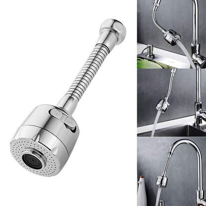 Faucet-360 Degree Flexible Stainless Steel Rotating 2 Modes Water Saving Faucet