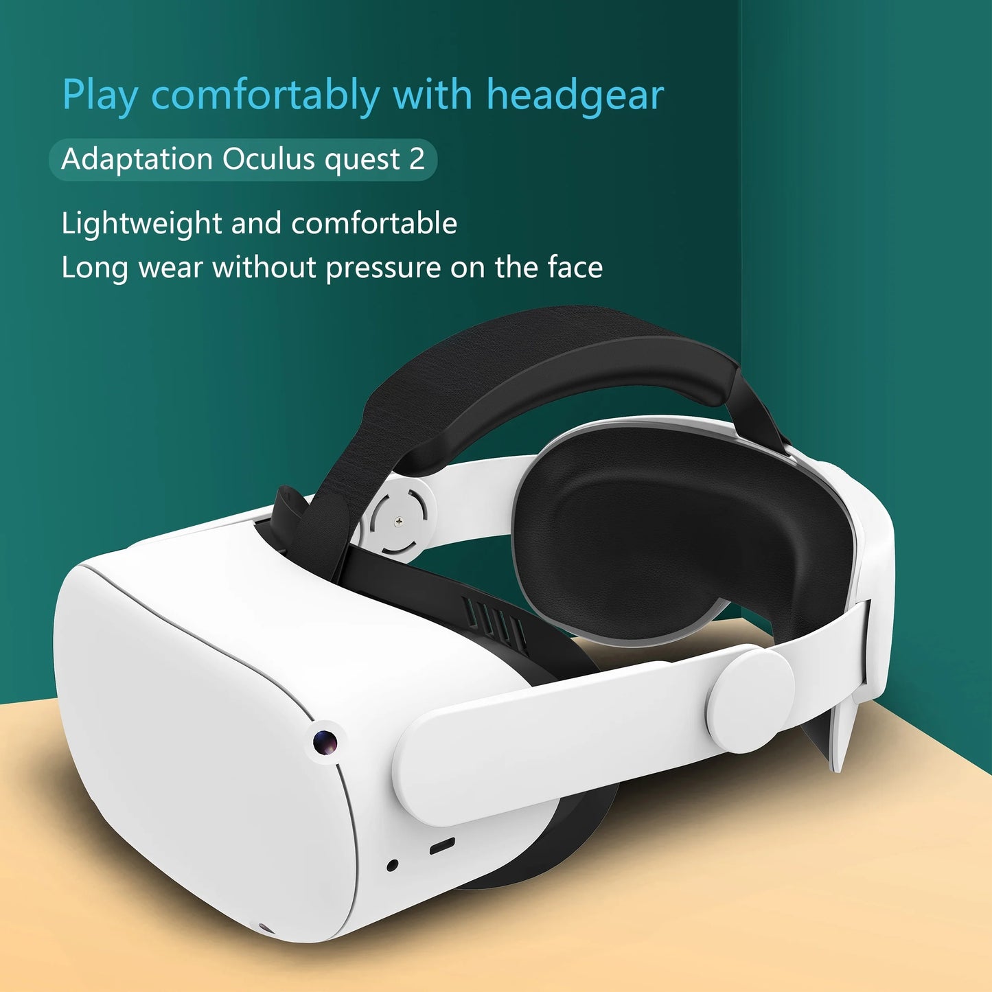 HUNDAI Design For Meta Quest 2/Oculus Quest 2 Elite Strap Adjustable Head Strap