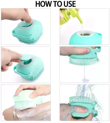 SCRUBBING Soft Silicone Bath Brush With Hooks Baby Showers silicon Cleaning Brushes