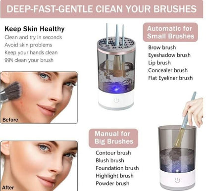 Cloyster Electric Makeup Brush Makeup Brush Cleaner, 7000 RPM Cosmetic Brush Cleaner Makeup Tools, Makeup Brush Washer